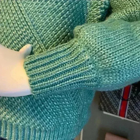 Worthington green/teal color loose sweater - Picture 10 of 11